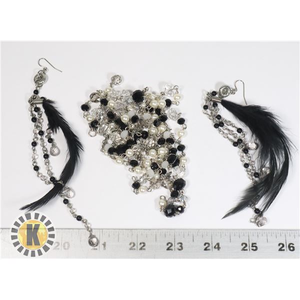 FASHION WAIST NECKLACE AND EARRING SET