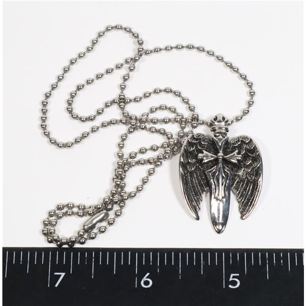 SWORD/ ANGEL WINGS PENDANT ON CHAIN