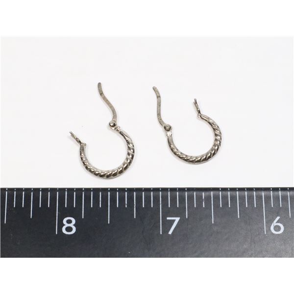 SILVER TONE HOOP EARRINGS