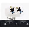 Image 1 : NEW PAIR OF JOHNNY BRAVO STUDDED EARRINGS