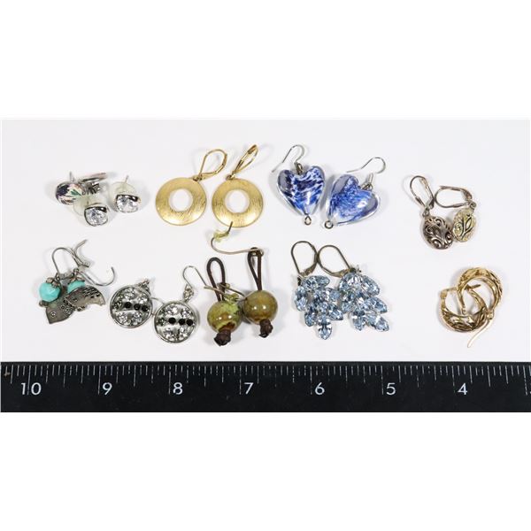 10 PAIRS OF EARRINGS