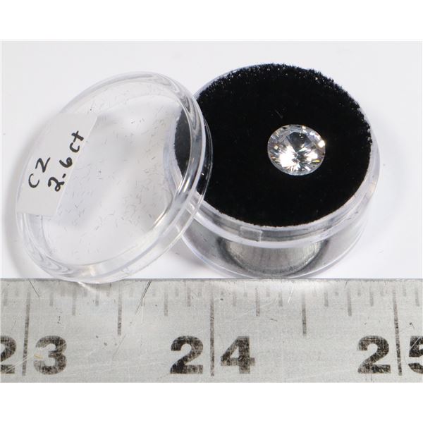 2.6CT GENUINE CUBIC ZIRCONIA DIAMOND