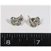 Image 1 : SILVER TONE RHINESTONE STUD EARRINGS