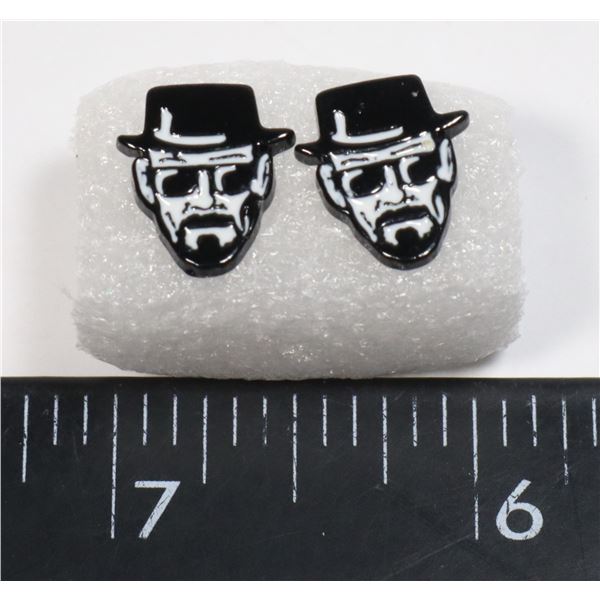 NEW HEISENBERG THEME ENAMEL EARRINGS