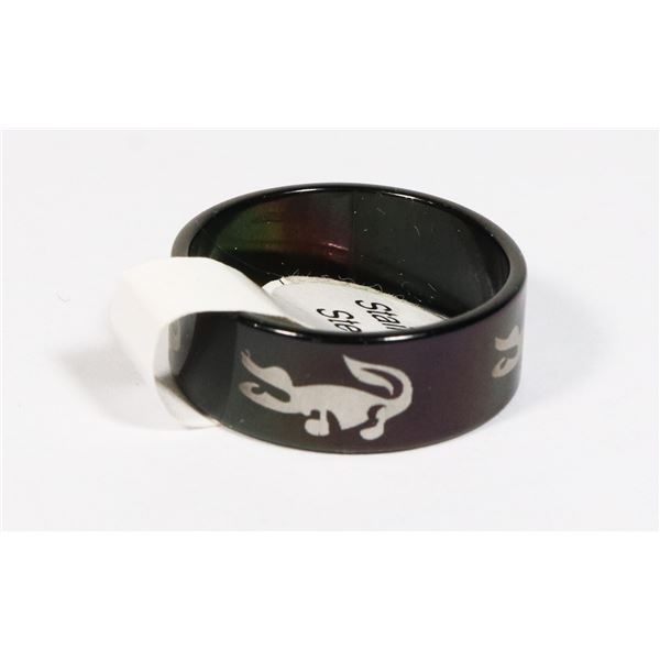 NEW BLACK TONE CROCODILE DESIGN SIZE 6.5 STAINLESS