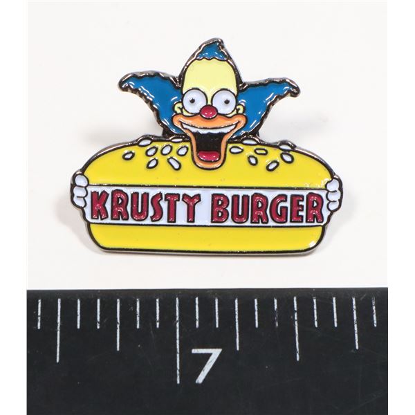 NEW KRUSTY BURGER THEME ENAMEL PIN