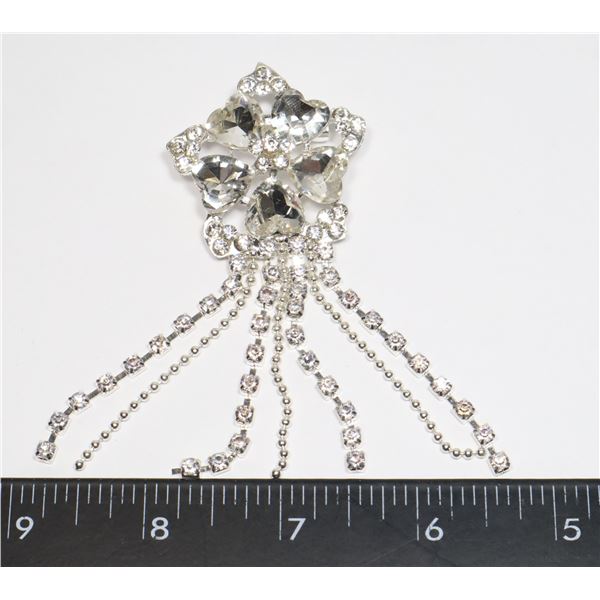 NEW SHOOTING STAR DESIGN RHINESTONE BROOCH