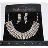 Image 1 : NEW SILVER TONE RHINESTONE CHOKER WITH STUD