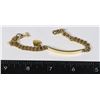 Image 1 : GOLD TONE ID BRACELET HAS A HEART CHARM