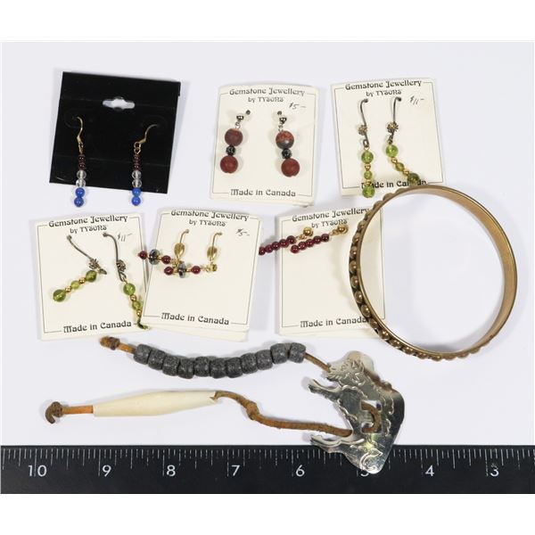 BUNDLE OF ASSORTED JEWELRY, SOME MARKED MADE
