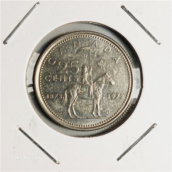 1873 - 1973 Canada RCMP Centennial 25 Cent Coin