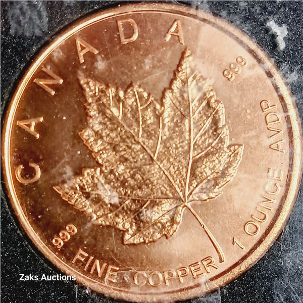 Canadian Maple - Version 2 Coin - 1oz. .999 Copper
