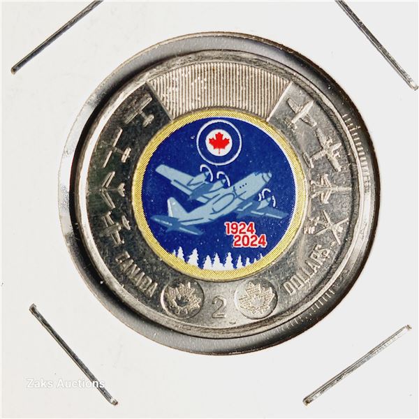 2024 Canada 100th Anniversary RCAF $2 Dollar Coin
