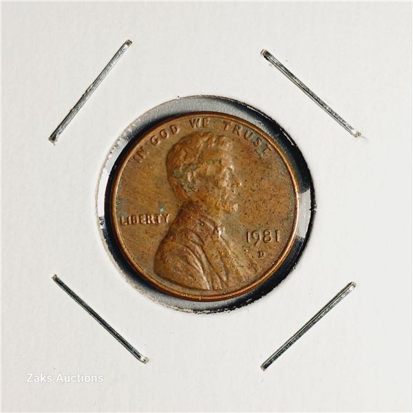 1981 D USA 1 Cent Coin