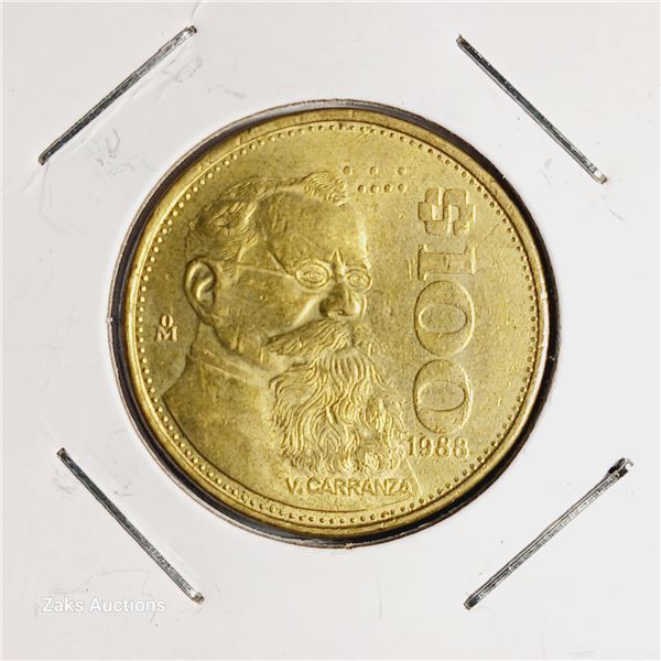 1988 Mexico $100 Pesos Coin