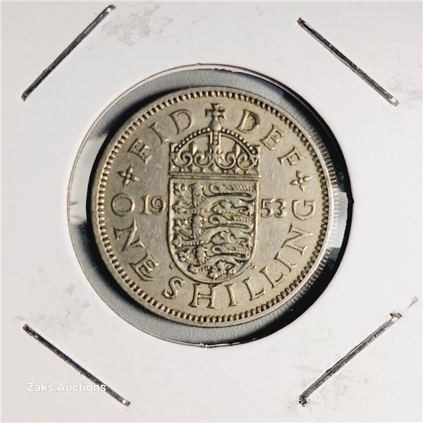1953 Great Britain 1 Shilling Coin