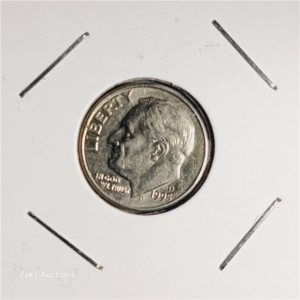 1995 D USA 10 Cent Coin
