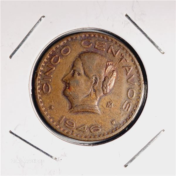 1946 Mexico 5 Centavos Coin
