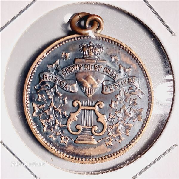 Crows'Nest Pass Musical Festival Second Prize Piano Open Bronze Medal