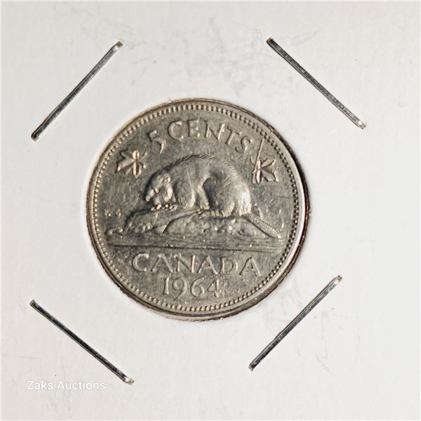 1964 Canada 5 Cent Coin