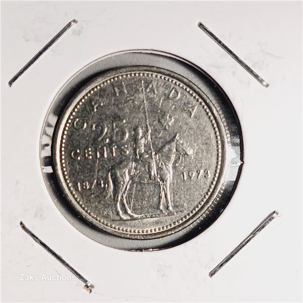 1873 - 1973 Canada RCMP Centennial 25 Cent Coin