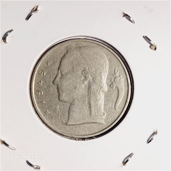 1949 Belgium 5 Francs Coin