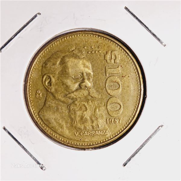 1987 Mexico $100 Pesos Coin