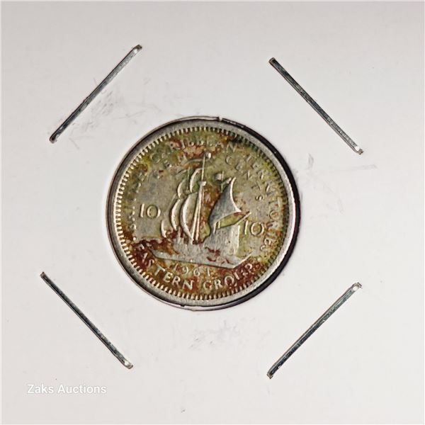 1961 British Caribbean Territories Eastern Group 10 Cents Coin