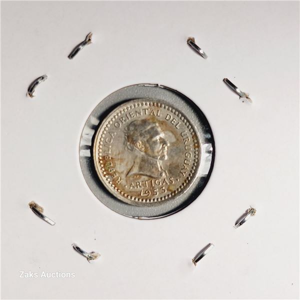 1953 Uruguay 1 Centesimo Coin