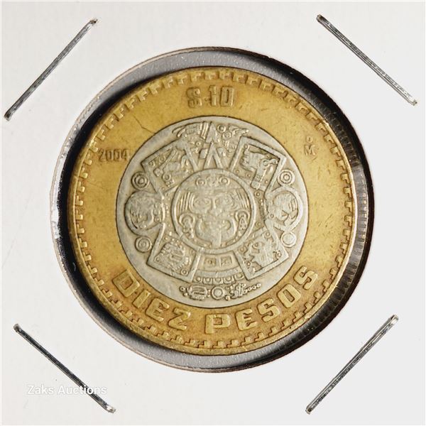 2004 Mexico $10 Pesos Coin