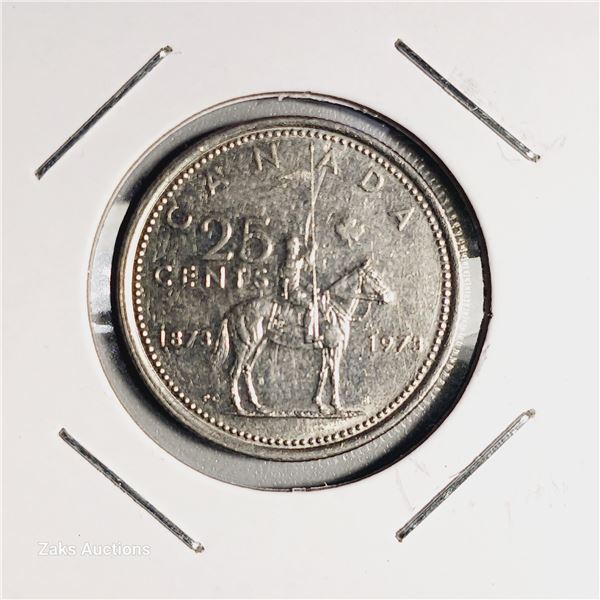 1873 - 1973 Canada RCMP Centennial 25 Cent Coin
