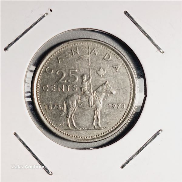 1873 - 1973 Canada RCMP Centennial 25 Cent Coin