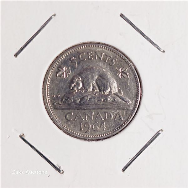 1964 Canada 5 Cent Coin