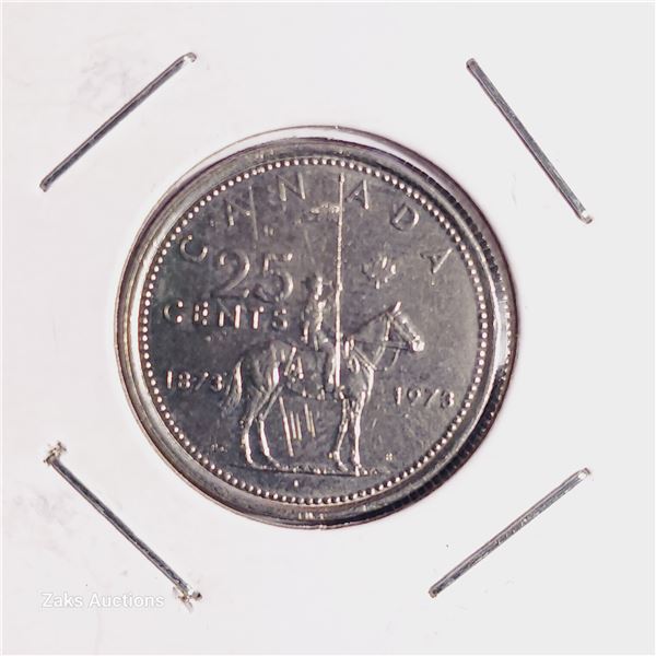 1873 - 1973 Canada RCMP Centennial 25 Cent Coin