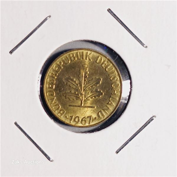 1967 Germany 5 Pfennig Coin
