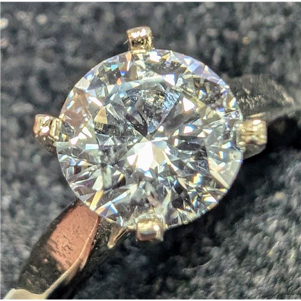 14K WHITE GOLD 2.4G LAB DIAMOND 1.2CT   RING (~SIZE 6)