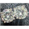 Image 1 : 14K WHITE GOLD LAB DIAMOND 2.2CT   EARRINGS