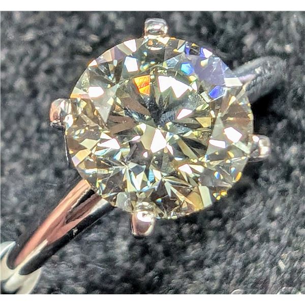 14K WHITE GOLD 2.6G LAB DIAMOND 1.6CT  RING (~SIZE 6.5)