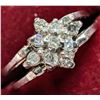 Image 1 : 10K WHITE GOLD 2.79G SAPPHIRE 0.5CT & DIAMOND 0.12CT FLIPABLE 2IN1  RING