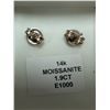 Image 2 : 14K WHITE GOLD 1.6G MOISSANITE 1.9CT  EARRINGS
