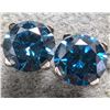 Image 1 : 14K WHITE GOLD 0.69G LAB BLUE DIAMOND 0.9CT  EARRINGS