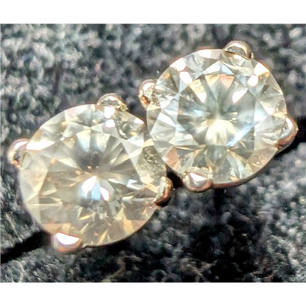 14K WHITE GOLD 0.5G NATURAL DIAMOND 0.42CT   EARRINGS