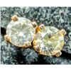 Image 1 : 14K YELLOW GOLD 0.47G NATURAL DIAMOND 0.21CT  EARRINGS