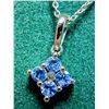 Image 1 : SILVER TANZANITE 0.2CT 18"  NECKLACE
