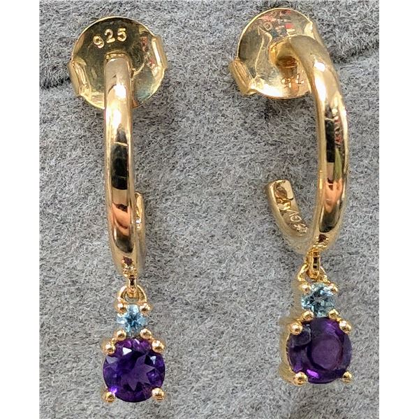 SILVER AMETHYST   EARRINGS