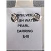 Image 2 : SILVER PEARL AND MARCASITE  EARRINGS