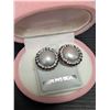 Image 3 : SILVER PEARL AND MARCASITE  EARRINGS