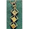 Image 2 : 14K YELLOW GOLD NATURAL COLOR DIAMOND 0.92CT   PENDANT