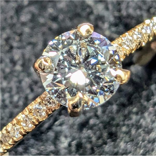 10K YELLOW GOLD 1.27G LAB DIAMOND 0.7CT   RING (~SIZE 6.5)