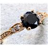 Image 1 : 10K YELLOW GOLD 1.63G BLACK DIA 0.62CT + LAB DIAMOND 0.1CT  RING (~SIZE 6.5)